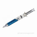 Promotional Syringe-shaped Pen, Any Colors Can be Customized for Liquid Colors, OEM Orders Accepted